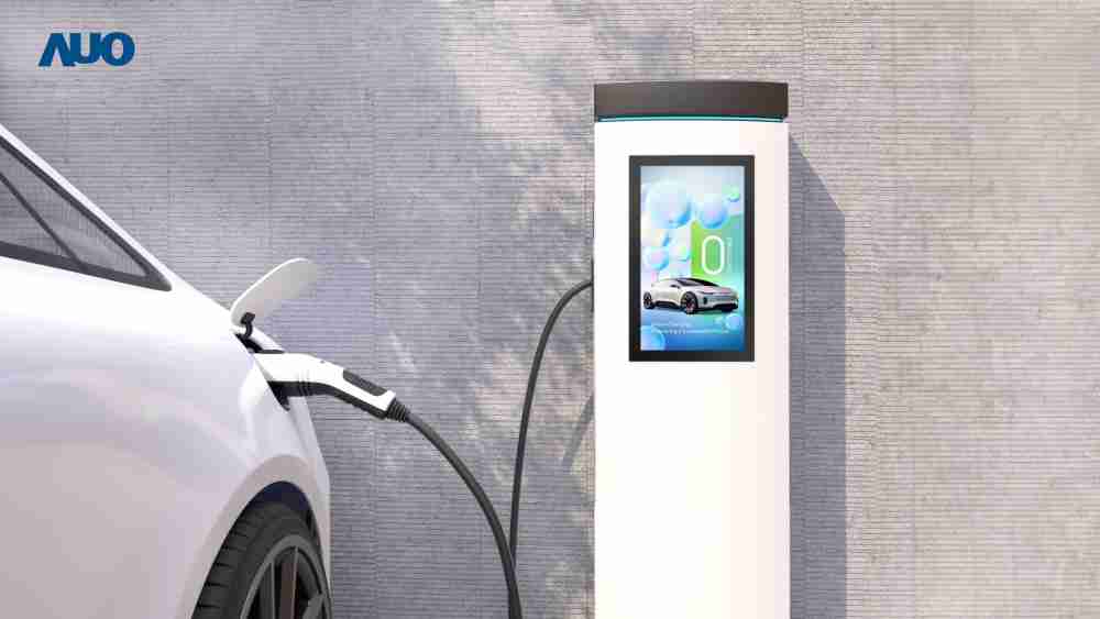 友達〝EVSE車用充電樁解決方案〞專為電動汽車充電樁設計，，，具有高亮度、、克服戶外艱難環境的耐溫、、、耐紫外線等特性，，並搭載散熱性及擴充性強的高效能工業電腦，，，，可實現人機互動訴求，，，，如資訊顯示、、、支付等應用